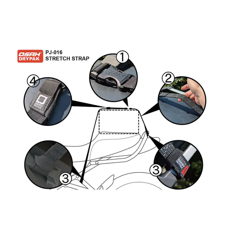 OSAH Stretch Straps Correas Elasticas para Moto - Imagen 4